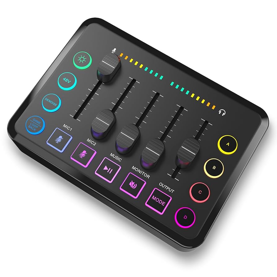 ミキサー配信用・ゲーミングミキサー Amazon | VuiGue ゲーミングオーディオミキサー ストリーミング